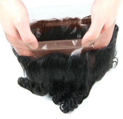 China Cierre sin procesar del cordón de 360 cabellos humanos, 100 pelucas del frente del cordón del cabello humano proveedor