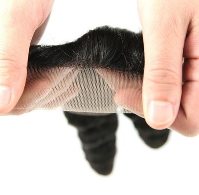 China El cabello humano auténtico de la peluca del cierre del cordón de la suavidad 4 x 4 sin Chemiacal procesó proveedor