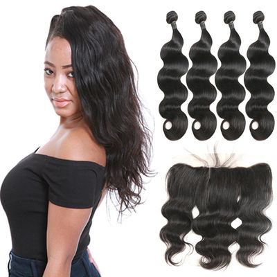 China Frontal sin procesar del cordón de la armadura del cuerpo de las extensiones del cabello humano de Remy del brasileño proveedor