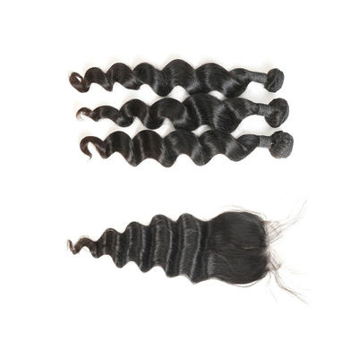 El cabello humano indio de Heathly lía la onda floja, armadura del cabello humano de 100 indios proveedor