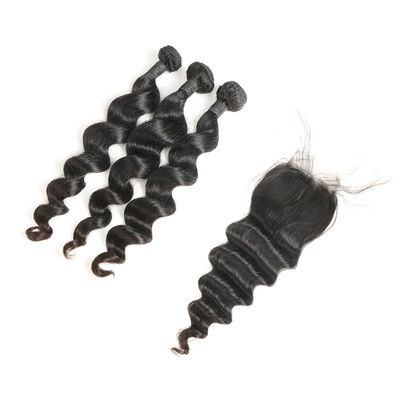 El cabello humano indio de Heathly lía la onda floja, armadura del cabello humano de 100 indios proveedor