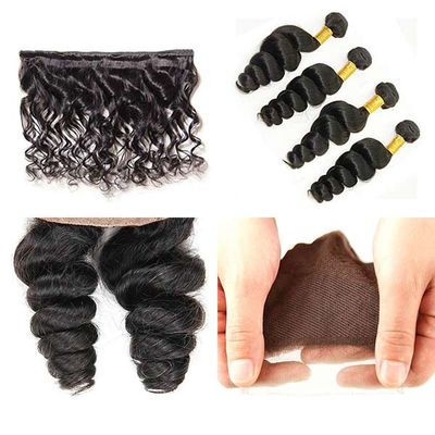 Extensiones flojas sin procesar del pelo rizado/pelo rizado flojo del indio de la Virgen proveedor